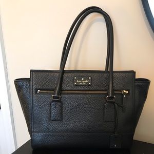 Kate Spade black leather handbag